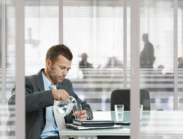 Geschäftsmann Tagungsraum warten modernen Corporate Büro Stock foto © nyul