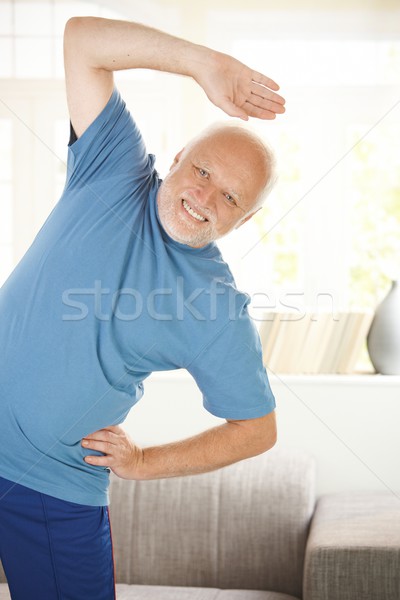 Cheerful senior doing sport Stock photo © nyul