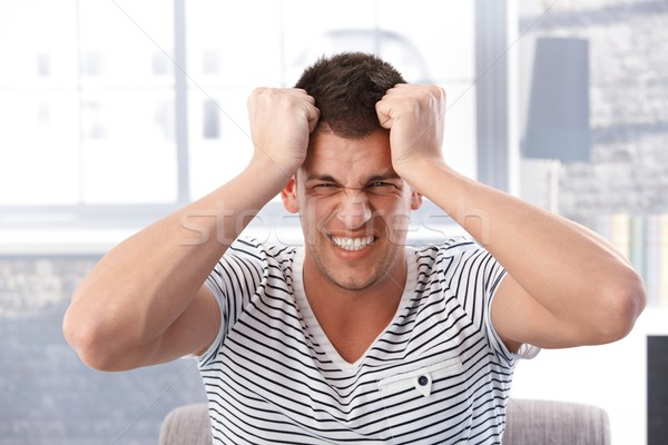 Stock photo: Portrait of angry man�