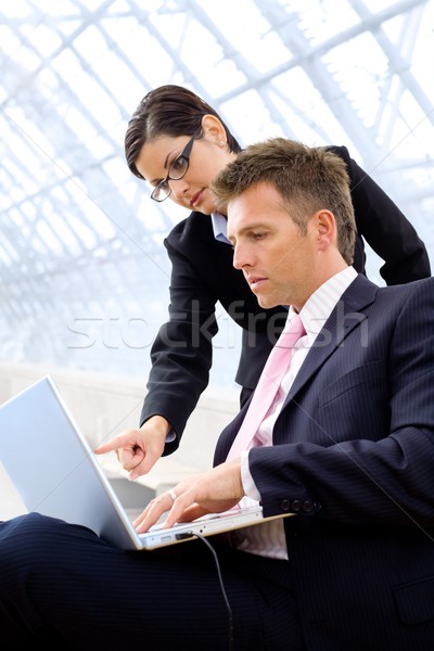 Businesspeople using laptop Stock photo © nyul