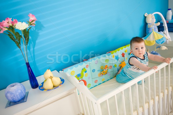 Baby on crib at home Stock photo © nyul