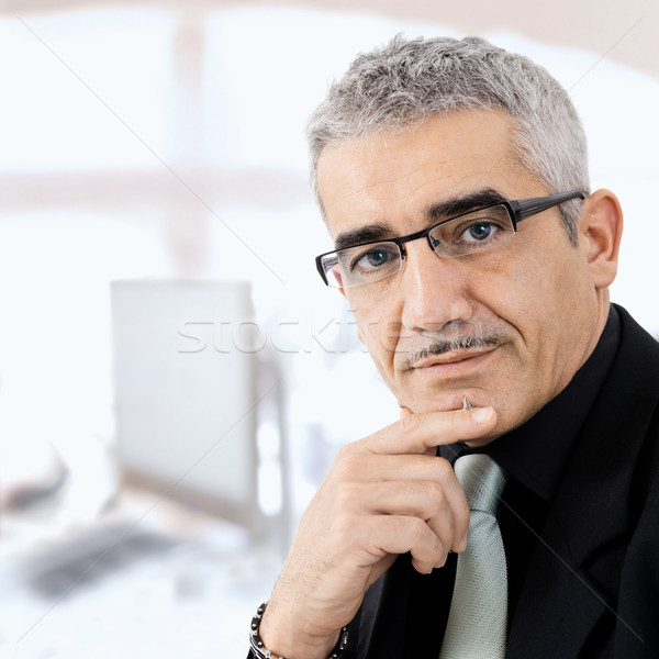 Mature businessman thinking Stock photo © nyul