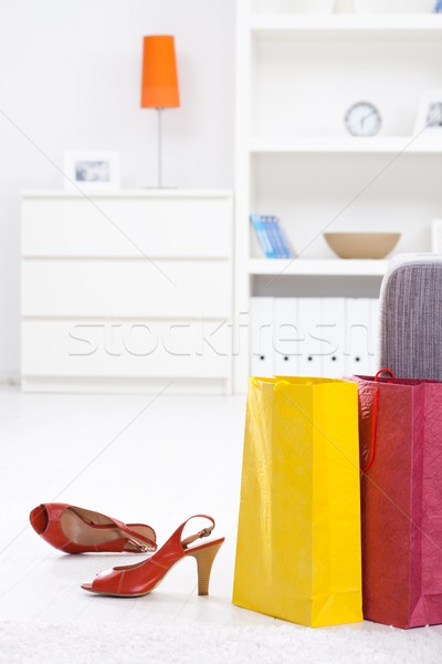 Shopping bags and shoe Stock photo © nyul