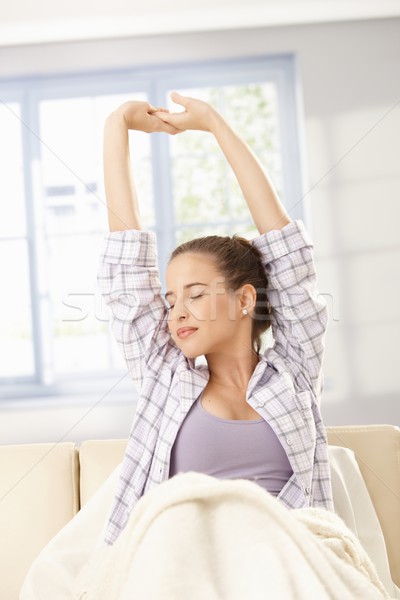 Jonge vrouw ochtend portret licht Stockfoto © nyul