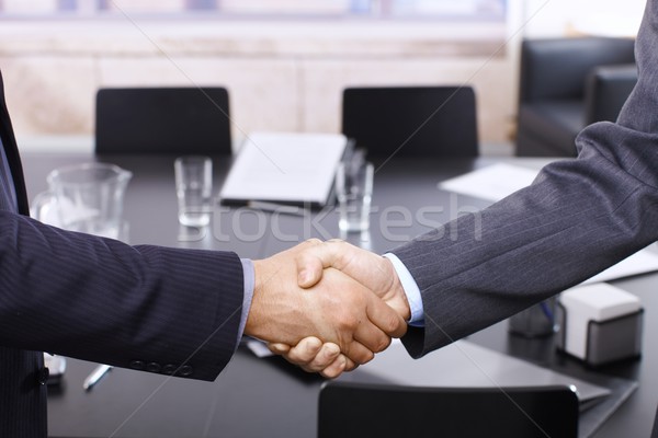 Stock photo: Handshake in office