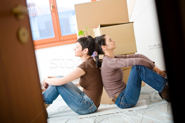 Young women moving home Stock photo © nyul