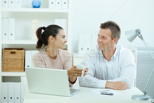 Couple working at home Stock photo © nyul