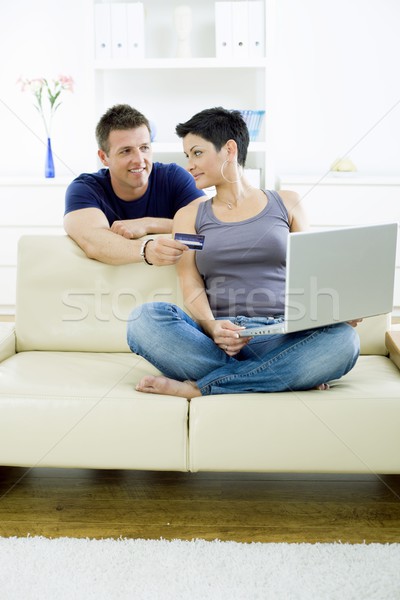 Couple shopping on internet Stock photo © nyul