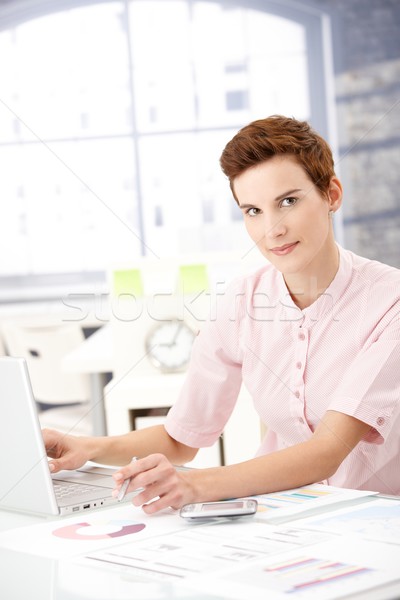 Businesswoman at work Stock photo © nyul