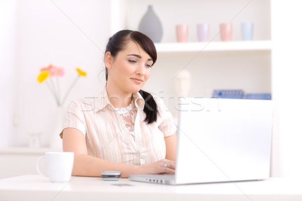 Woman working at home Stock photo © nyul