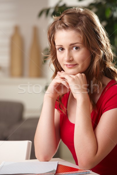 Portrait of smiling teenage girl Stock photo © nyul