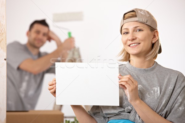 Couple painting new house Stock photo © nyul