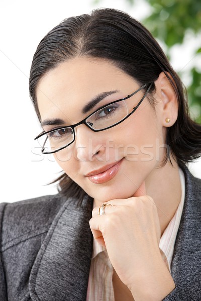Portrait of thinking businesswoman Stock photo © nyul