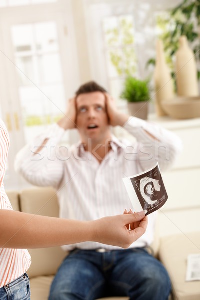 Baba şok bebek ultrason fotoğraf Stok fotoğraf © nyul