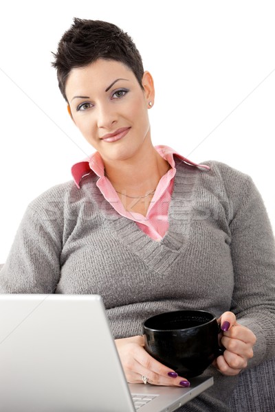 Woman working at home Stock photo © nyul