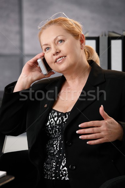 Foto stock: Retrato · femenino · ejecutivo · primer · plano · altos · sesión