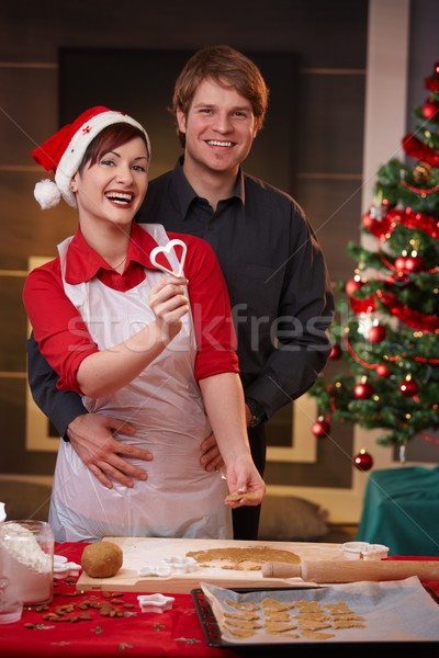Portrait of happy couple at christmas Stock photo © nyul