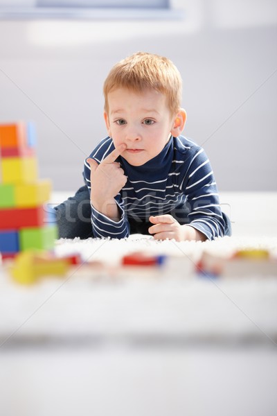 Sweet little boy lost in playing Stock photo © nyul