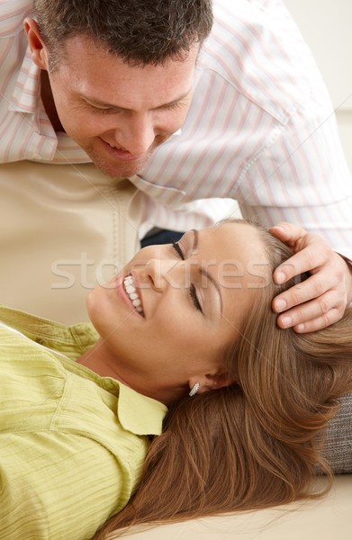 Man stroking woman's hair Stock photo © nyul