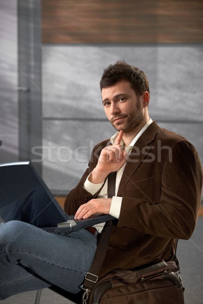 Portrait of man with laptop Stock photo © nyul