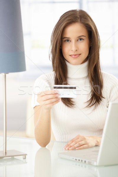 Pretty woman online shopping Stock photo © nyul