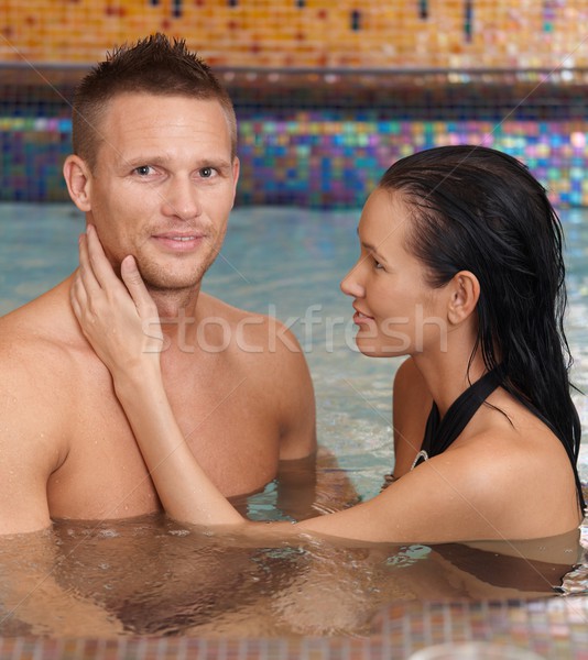 Happy couple on wellness Stock photo © nyul