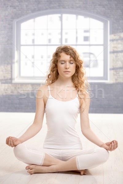 Jeunes yoga méditer [[stock_photo]] © nyul
