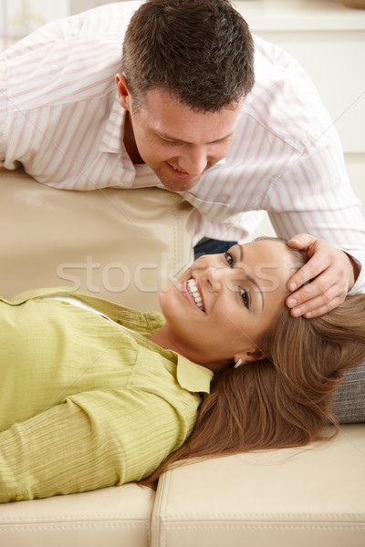 Happy couple at home Stock photo © nyul