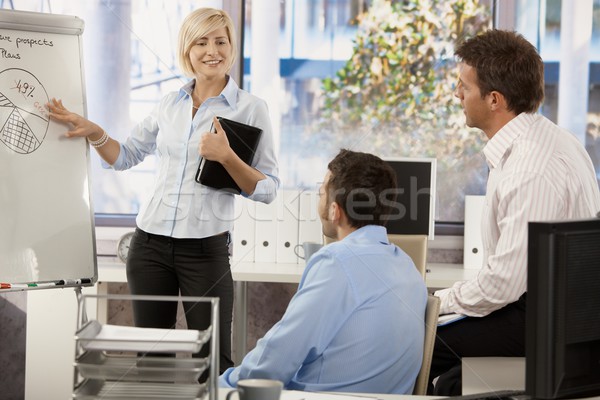 Gente de negocios oficina hablar tabla Foto stock © nyul