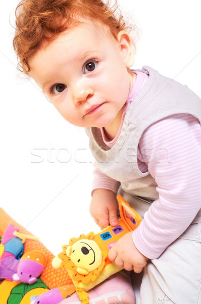 Bebê jogar vermelho menina Foto stock © nyul