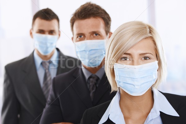 Oameni de afaceri h1n1 virus gripa Imagine de stoc © nyul