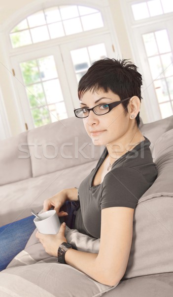 Relaxing at Home with caffee Stock photo © nyul