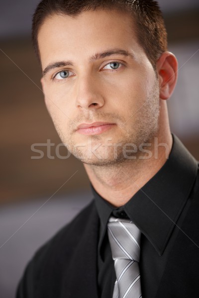 Closeup portrait of goodlooking businessman Stock photo © nyul
