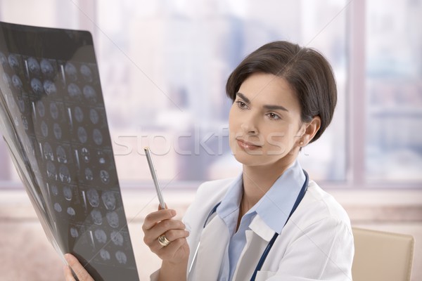 Lekarz xray kobiet lekarza pracy Zdjęcia stock © nyul