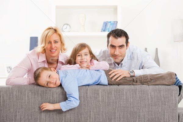 Portrait de famille portrait heureux couple deux enfants [[stock_photo]] © nyul