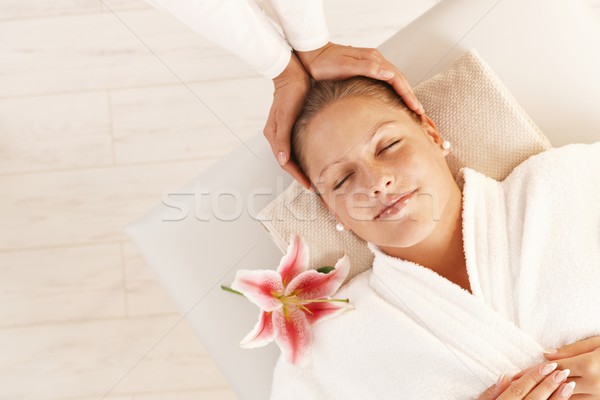 Zdjęcia stock: Głowie · masażu · kobieta · relaks