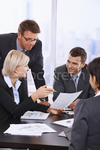 Business people reviewing contract Stock photo © nyul
