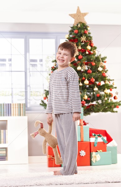 Happy little boy at christmas Stock photo © nyul