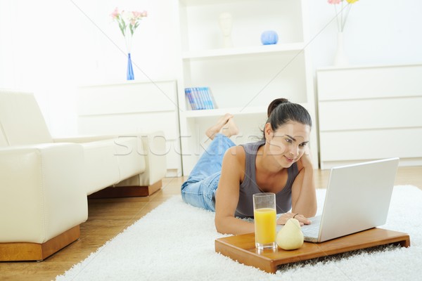 Woman browsing internet Stock photo © nyul