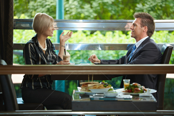 Stock photo: Business meeting in cafe