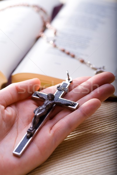 Christendom christelijke gelovige oude kruis Stockfoto © nyul