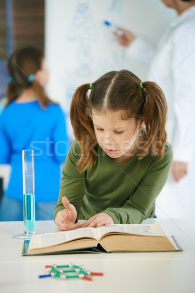Science class at elementary school Stock photo © nyul