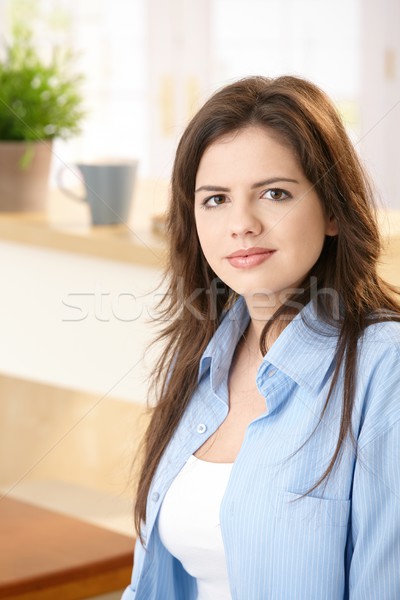 Stock photo: attractive girl at home