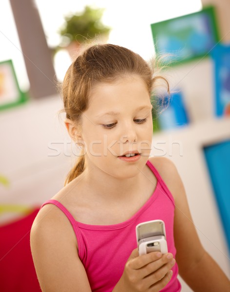 Uczennica portret domu twarz dzieci Zdjęcia stock © nyul