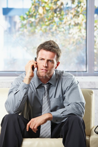 Troubled businessman on phonecall Stock photo © nyul