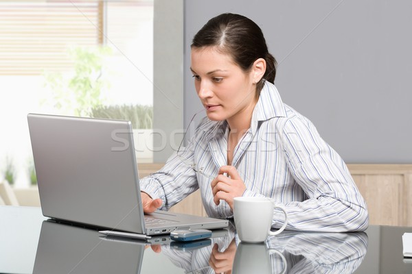Woman working with computer Stock photo © nyul