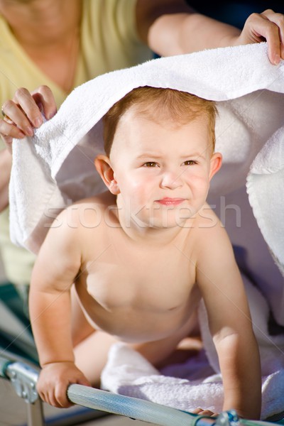 Baby Boy and Towel Stock photo © nyul