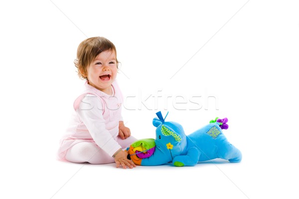 Bebê jogar feliz menina sessão Foto stock © nyul