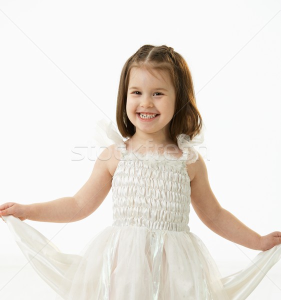 Portret szczęśliwy dziewczynka rok balet Zdjęcia stock © nyul