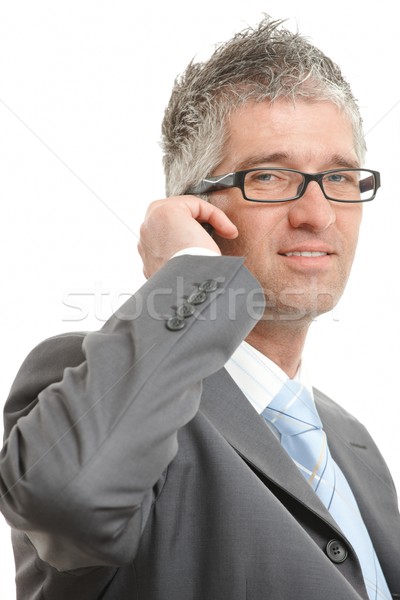 Businessman talking on mobile Stock photo © nyul